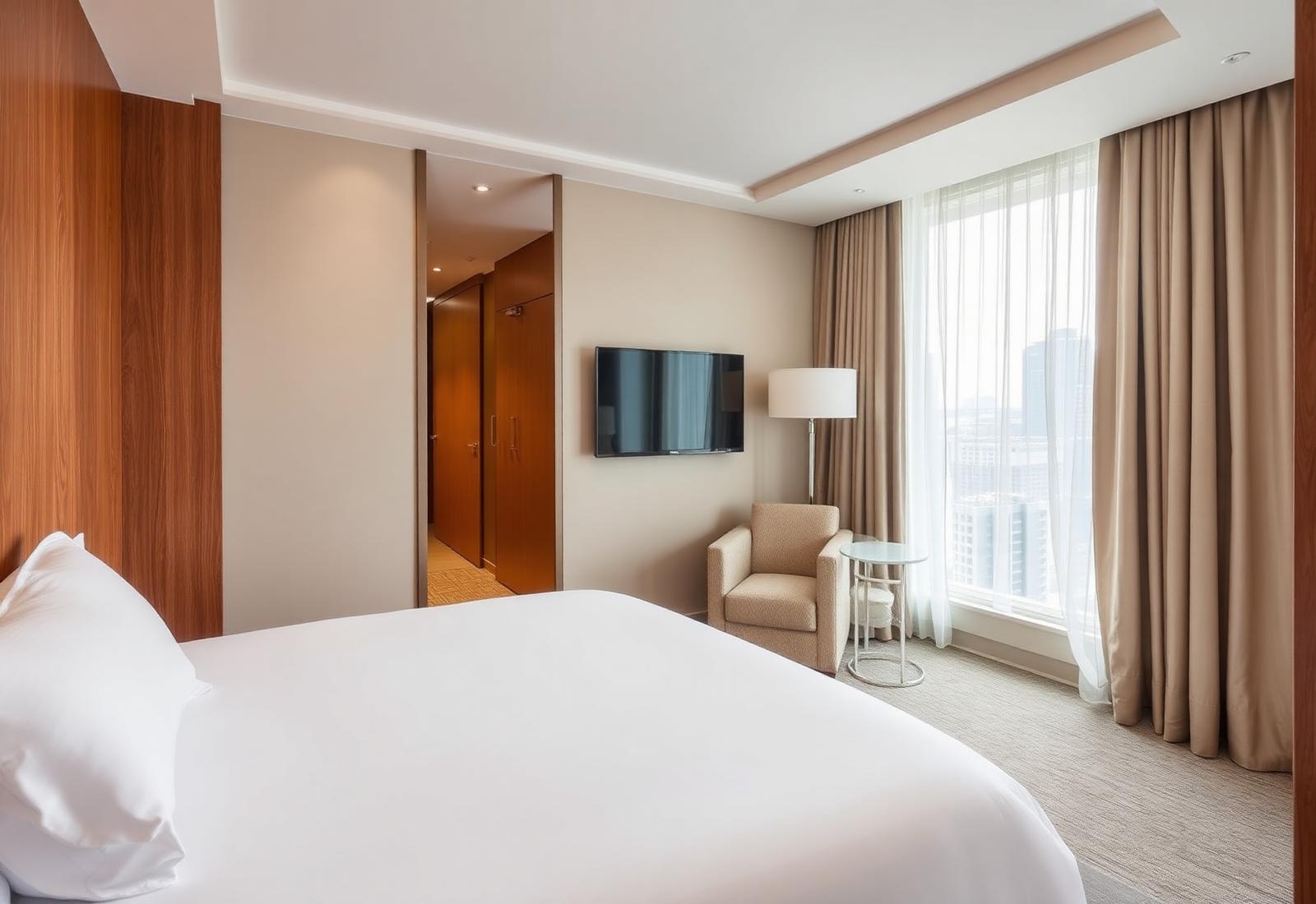 Guest room with city view
